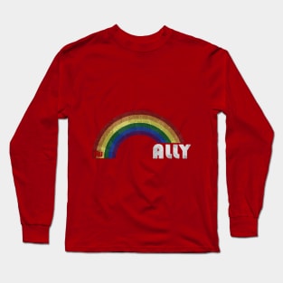 Grunge LGBT+ Pride - Ally Long Sleeve T-Shirt